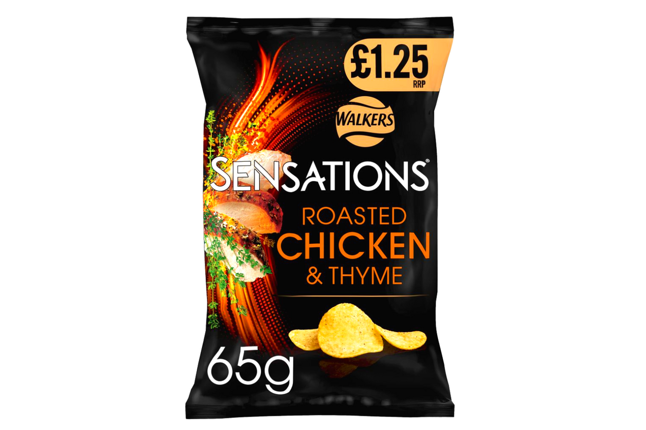 Walkers Sensations Roasted Chicken & Thyme Flavour Crisps 65g